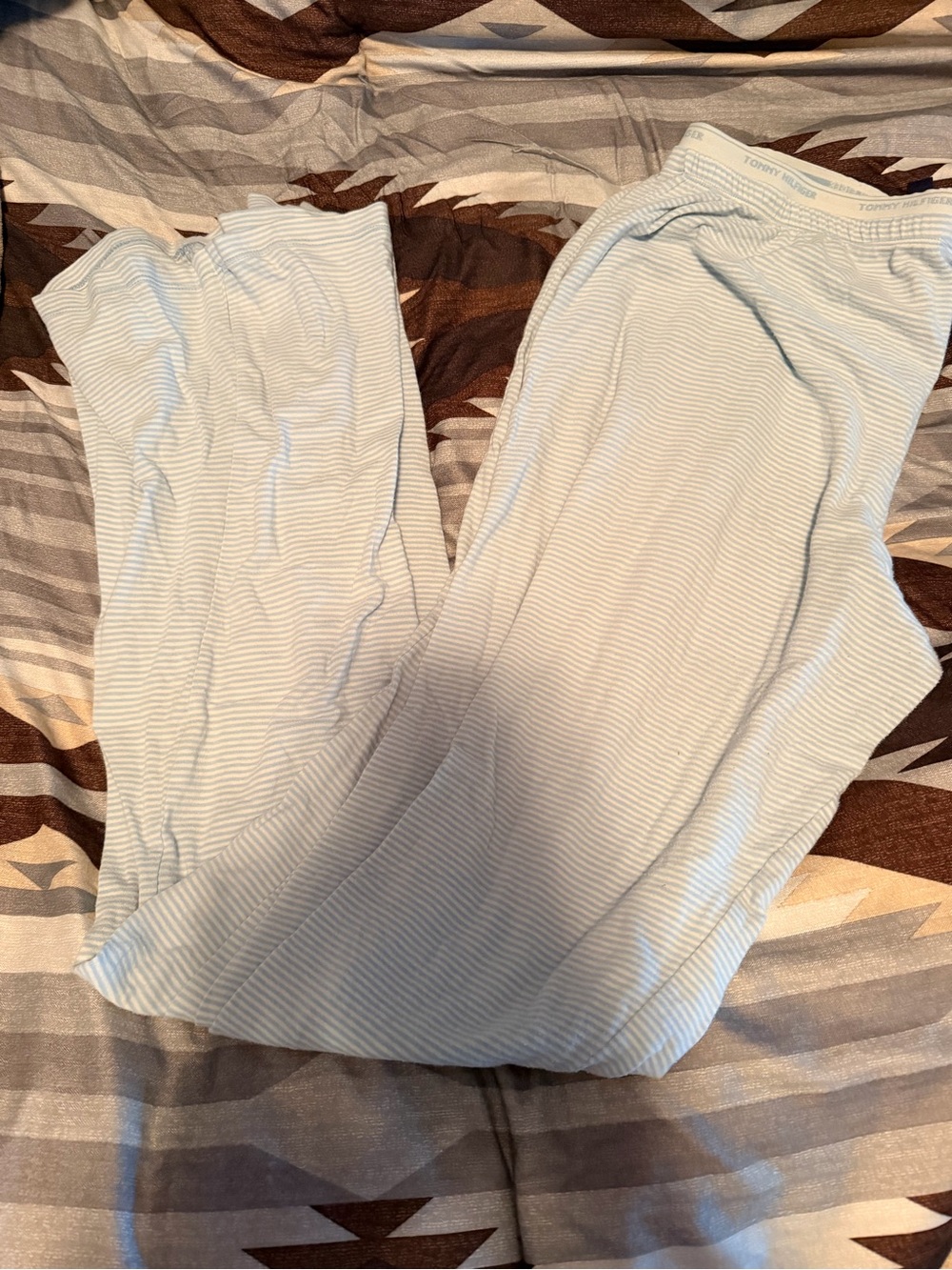 Tommy Hilfiger Light Blue Striped Pajama Pants